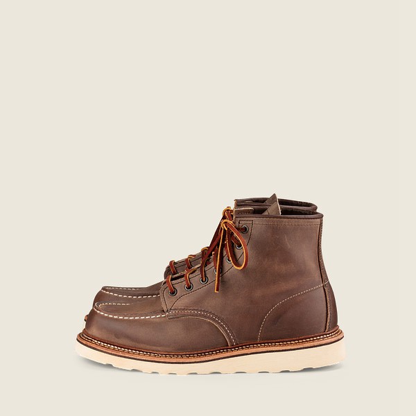 Botas Red Wing Heritage Hombre Kaki - Classic Moc – 6-Inch Rough & Tough Cuero - 421-RQJBHC